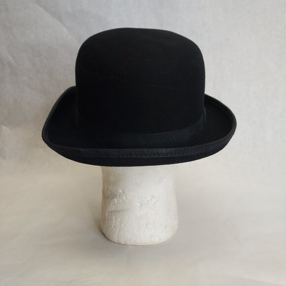 Bailey of Hollywood Derby Hat Sz Large 100% Wool Black Made in USA Vintage Lined - Picture 6 of 16